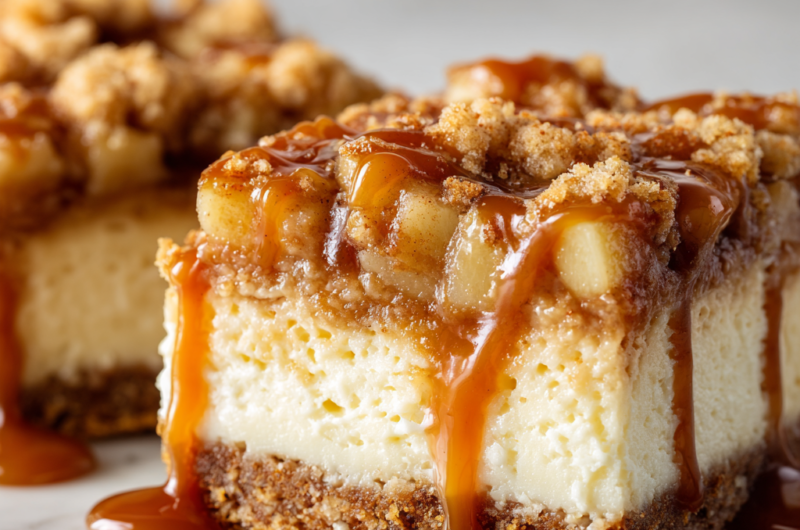 Caramel Apple Cheesecake Bars