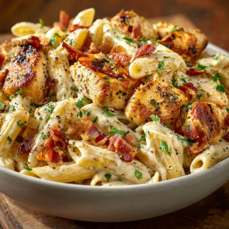 Creamy Chicken Bacon Ranch Pasta | Irresistibly Rich Comfort Food