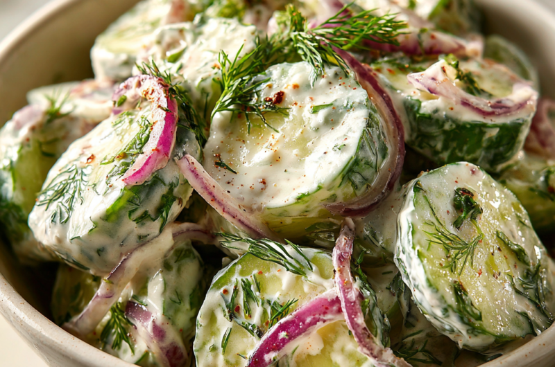 Cucumber Dill Salad | Refreshing, Creamy & Easy Summer Favorite