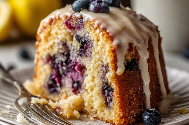 Easy Lemon Blueberry Sheet Cake Recipe