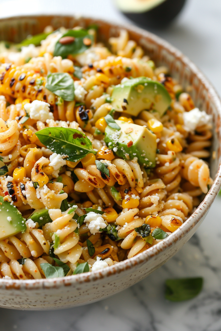 Healthy Street Corn Pasta Salad | Creamy, Flavor-Packed Crowd Favorite