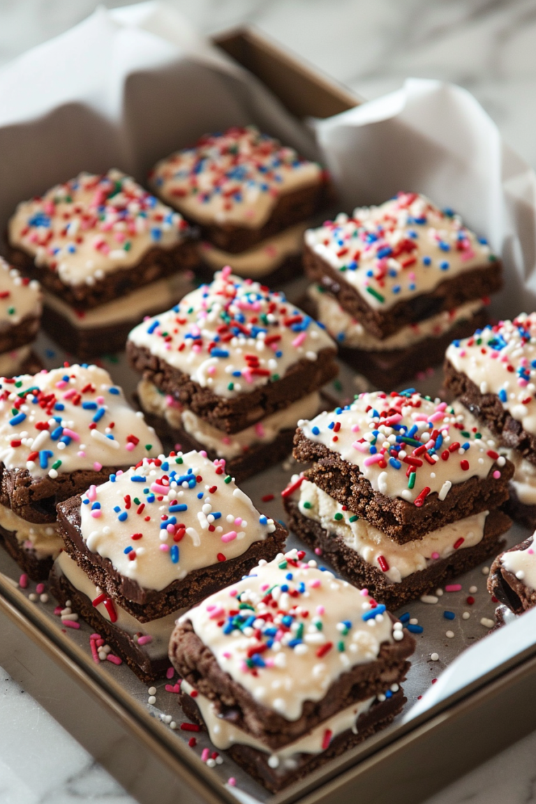 Patriotic Mini Ice Cream Sandwiches