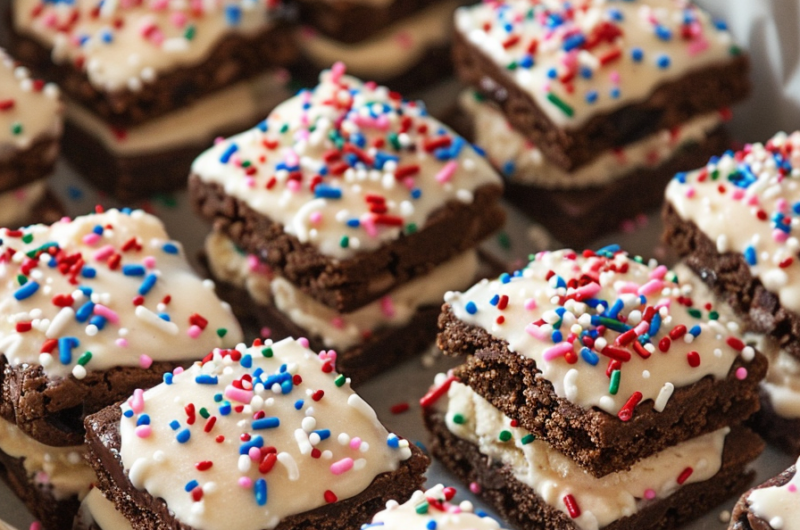 Patriotic Mini Ice Cream Sandwiches