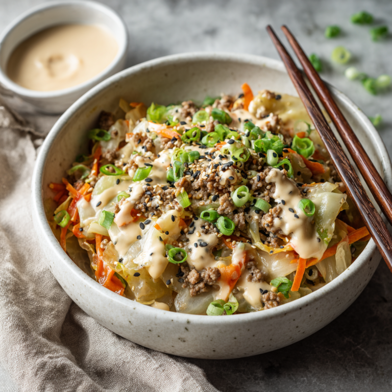 Easy Egg Roll in a Bowl (Low-Carb Recipe) | Quick Flavor-Packed Dinner