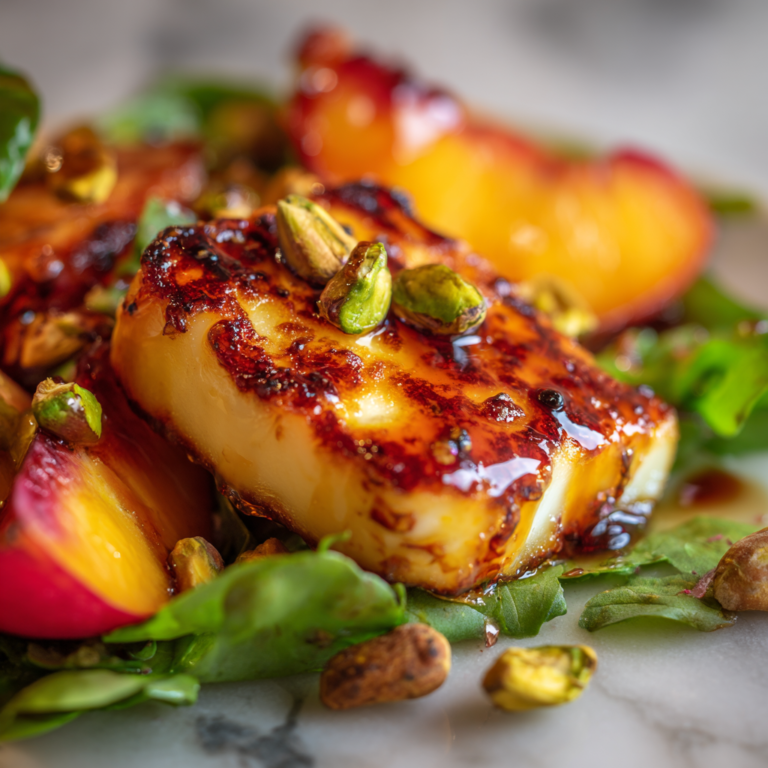 Gorgeous 20min Hot Honey Peach Salad You’ll Want All Summer