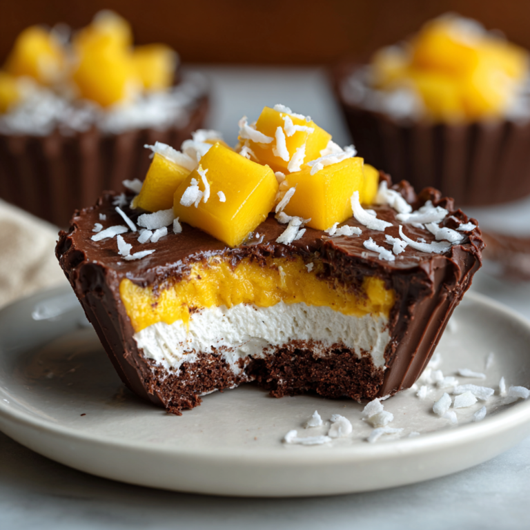 Irresistible No-Bake Mango Chocolate Cups