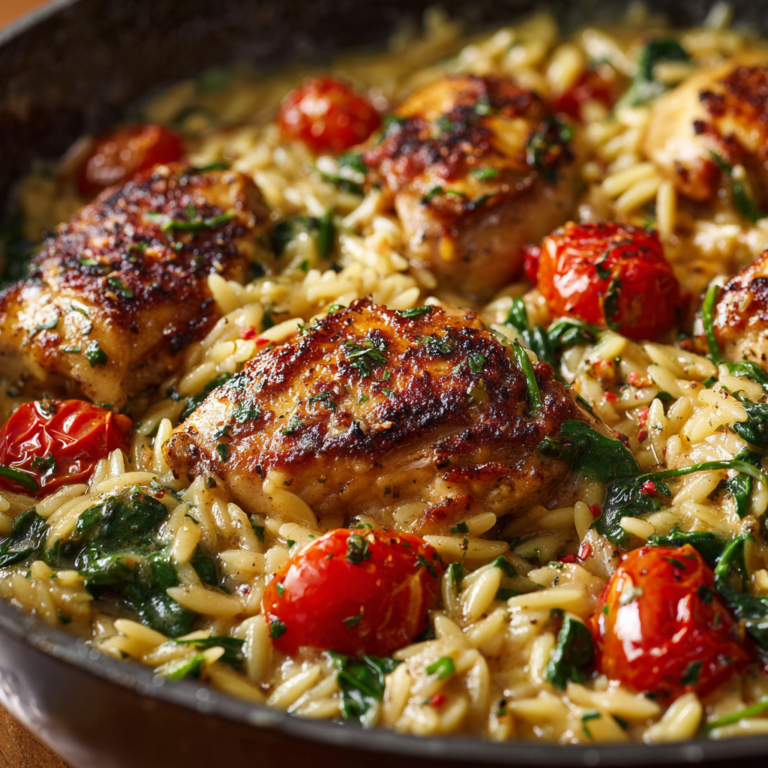 Tuscan Chicken Orzo That’s Rich and So Easy