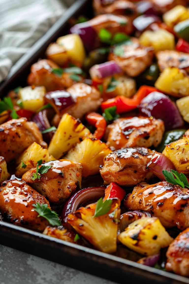 Hawaiian Chicken Sheet Pan | Easy Tropical One-Pan Dinner